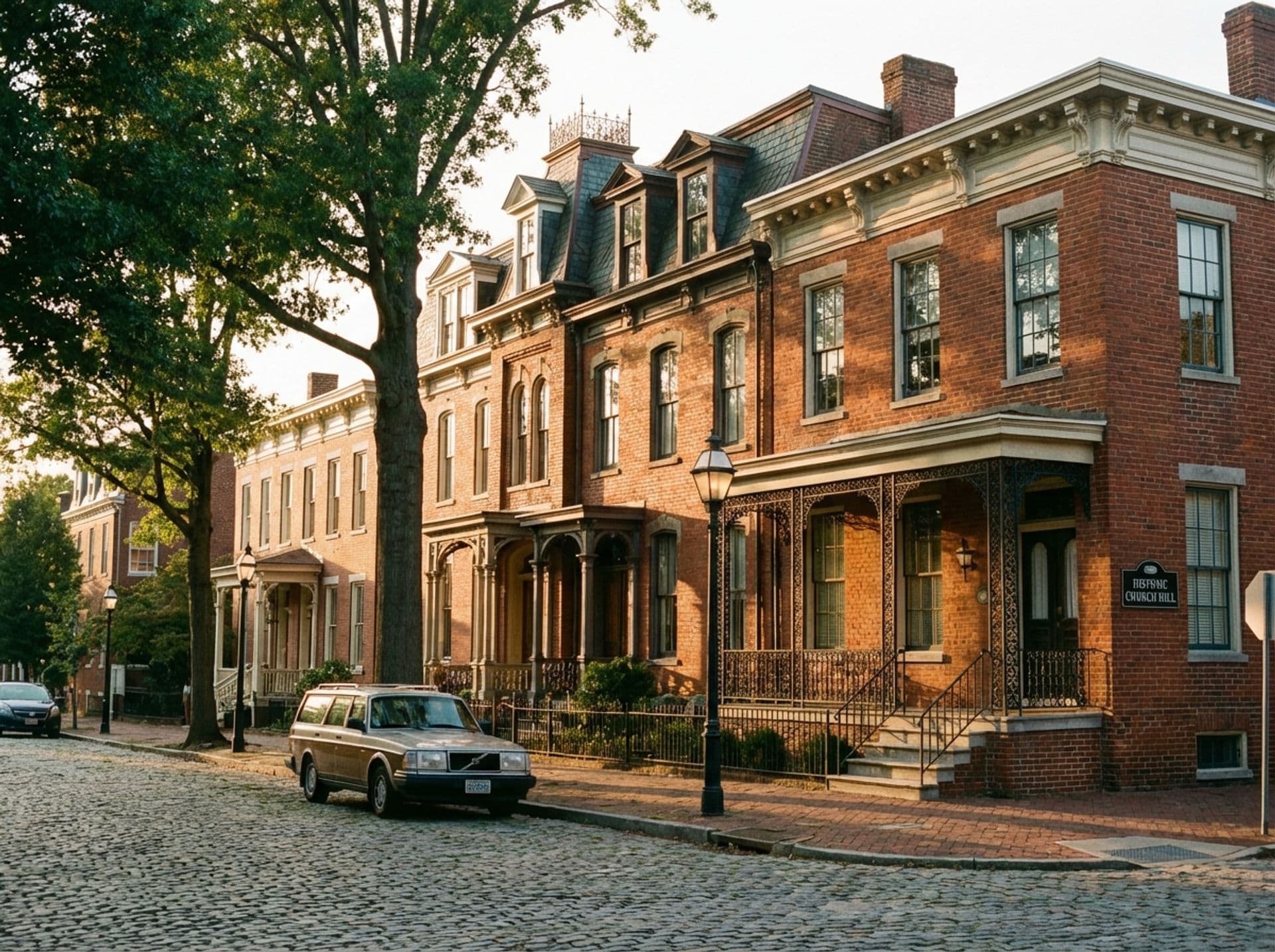 Historic Church Hill Richmond Virginia rowhouses